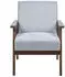 Beliani Asnes Sessel Hellgrau Stoff Holzgestell (ASNES)