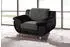 Trendmanufaktur Rondo 3 Loungesessel Kunstleder/Microfaser schwarz-weiß 121x85x94cm