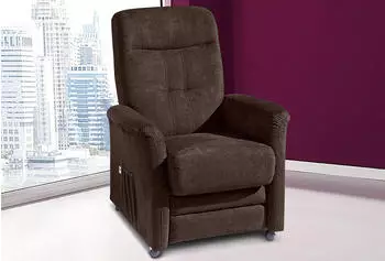 sit&more Charlie TV-Sessel mit Aufstehhilfe, Mikrofaser, dunkelbraun
