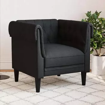 vidaXL Chesterfield-Sessel Schwarz Stoff (372540)