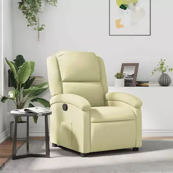 vidaXL Relaxsessel Echtleder Creme (371791)