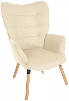 CLP Garding Polstersessel Stoff-Bezug Creme (316804)