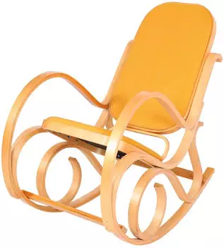 MCW Gallarate Schaukelstuhl Eiche-Optik, gelb (800000414811)