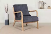 byLIVING Sessel "NOHR" Grob-Cord, Gestell Massivholz Rubberwood, Separates...