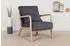 byLIVING NOHR Sessel Grob-Cord grau, Gestell Massivholz Rubberwood (56107008-0)