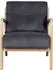 byLIVING NOHR Sessel Grob-Cord grau, Gestell Massivholz Rubberwood (56107008-0)
