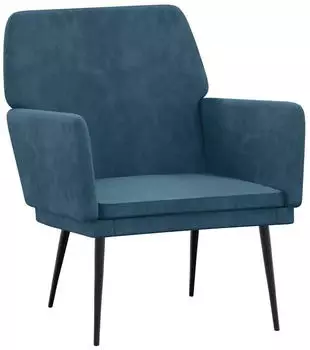 vidaXL Sessel Samt Blau 62x79x79cm (351381)
