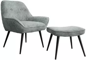 Mirjan24 Zorto Ohrensessel mit Hocker, Polstersessel (PR M24)