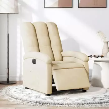 vidaXL Relaxsessel Elektrisch Stoff Creme (Modell 27)
