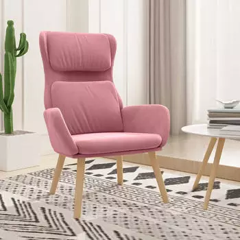 vidaXL Relaxsessel Samt Rosa