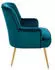 Bizzotto Clelia Sessel Samt-Optik, Blau, Metallgestell gold