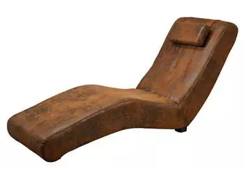 Massivmoebel24 Spleen Relaxliege Stoff Braun Vintage-Stil 180x62x87cm (68-920-100-0015)