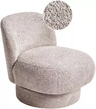 Beliani Drehsessel Aylo 60x65x70cm taupe