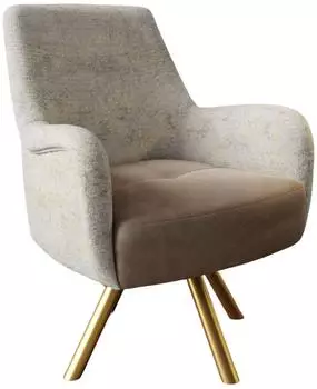 Fun M&ouml;bel Valerie Drehsessel Stoff cappuccino/beige