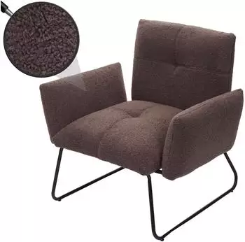MCW Lounge-Sessel K34, Bouclé-Textil, braun (MCW-K34)