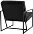 CLP Lounger Avon Sessel, Samt gesteppt, Metallgestell, schwarz (321208)