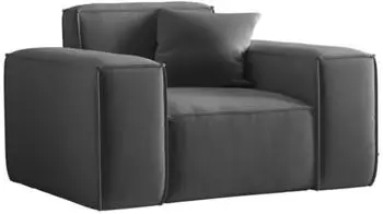 Fun M&ouml;bel CELES PREMIUM Sessel Velvet dunkelgrau