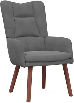 vidaXL Sessel dunkelgrau, Samt, 63x67x94cm