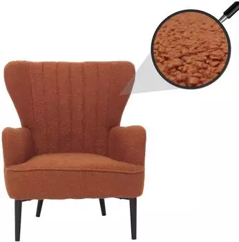 MCW Lounge-Sessel K37 Ohrensessel Bouclé 600g/m² Terrakotta (MCW-K37)