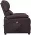 vidaXL Relaxsessel elektrisch, Stoff, dunkelbraun (3098429)
