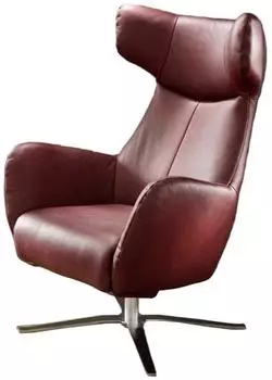 Kawola Randy Drehsessel Leder, rot (KA113259)