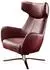 Kawola Randy Drehsessel Leder, rot (KA113259)