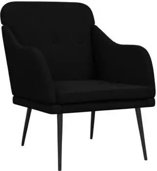 vidaXL Sessel, Stoff, schwarz, 63x76x80cm (351476)