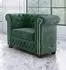 S-Style Möbel Chesterfield-Sessel Jutta smaragdgrüner Samt, Holzfüße (Jutta)