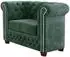 S-Style Möbel Chesterfield-Sessel Jutta smaragdgrüner Samt, Holzfüße (Jutta)