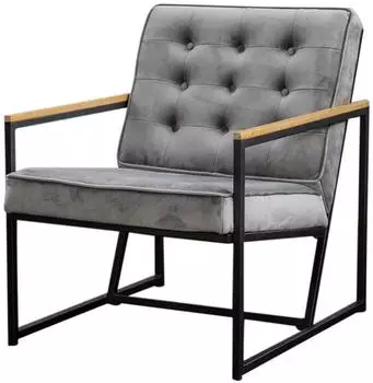 Kawola Sessel ARLY Velvet, grau