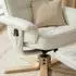 Idimex Charly Relaxsessel mit Hocker, drehbar, neigbar, Kunstleder, Weiß (31152)