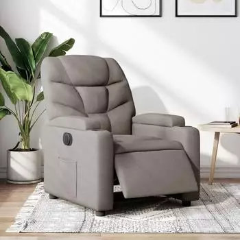 vidaXL Relaxsessel elektrisch Stoff taupe (3204580)