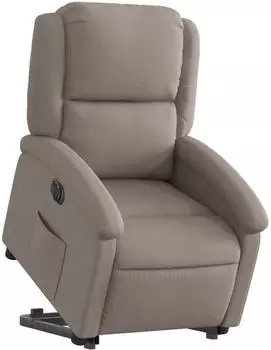 vidaXL Relaxsessel mit Aufstehhilfe, elektrisch, Stoff, taupe (3204196)