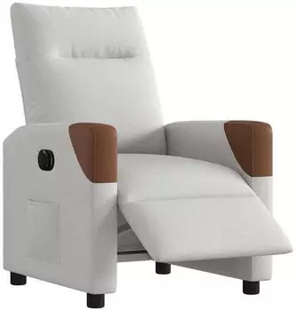 vidaXL Relaxsessel Elektrisch Wolkengrau Stoff (3323989)