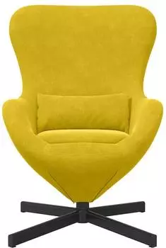 vidaXL Eiersessel gelb, Samt, 63x73x90cm