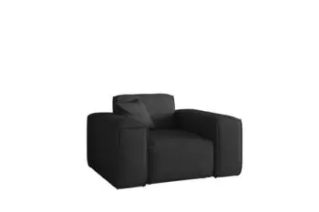 Fun M&ouml;bel Celes Premium Polstersessel Stoff Scala, schwarz