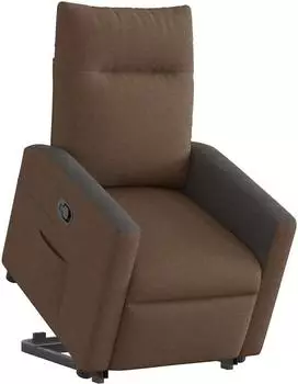 vidaXL Relaxsessel mit Aufstehhilfe Braun Stoff (3324055)