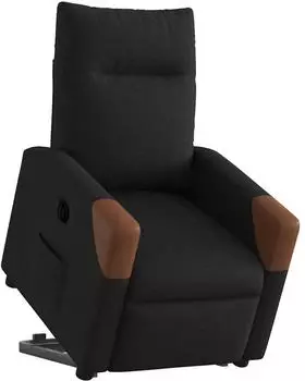 vidaXL Relaxsessel mit Aufstehhilfe, elektrisch, Stoff, schwarz (3324024)