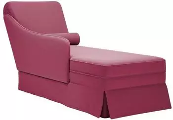 vidaXL Chaiselongue mit Nackenrolle, rechte Armlehne, Weinrot, Samt (4009786)