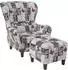 Supellex Ohrensessel mit Hocker 