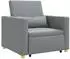 vidaXL 3-in-1 Schlafsofa Einzelgröße, hellgrauer Stoff (42002684)