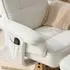 Idimex Charly Relaxsessel mit Hocker, neigungsverstellbar, Textil, weiß