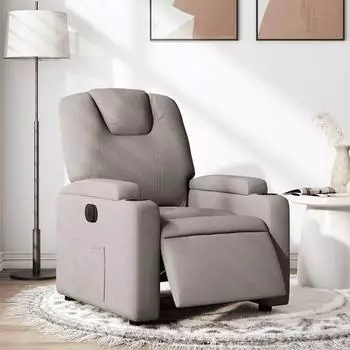 vidaXL Relaxsessel Elektrisch Taupe Stoff (3204352)