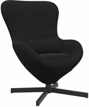 vidaXL Eiersessel Samt Schwarz 63x73x90cm (42002762)