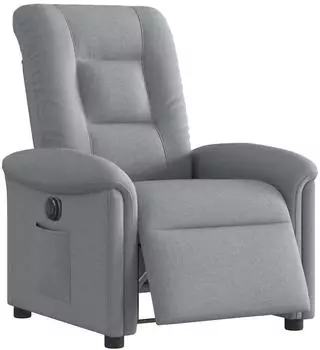 vidaXL Relaxsessel elektrisch, Stoff, hellgrau (3303234)