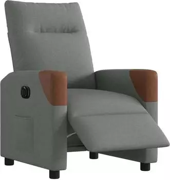 vidaXL Elektrischer Relaxsessel dunkelgrau, Stoff (3323991)