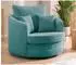 S-Style Möbel Ted Drehsessel Love Seat XXL, Cordstoff, türkis