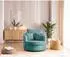 S-Style Möbel Ted Drehsessel Love Seat XXL, Cordstoff, türkis