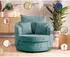 S-Style Möbel Ted Drehsessel Love Seat XXL, Cordstoff, türkis