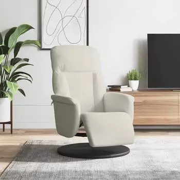 vidaXL Relaxsessel mit Fu&szlig;teil Samt, creme (356688)